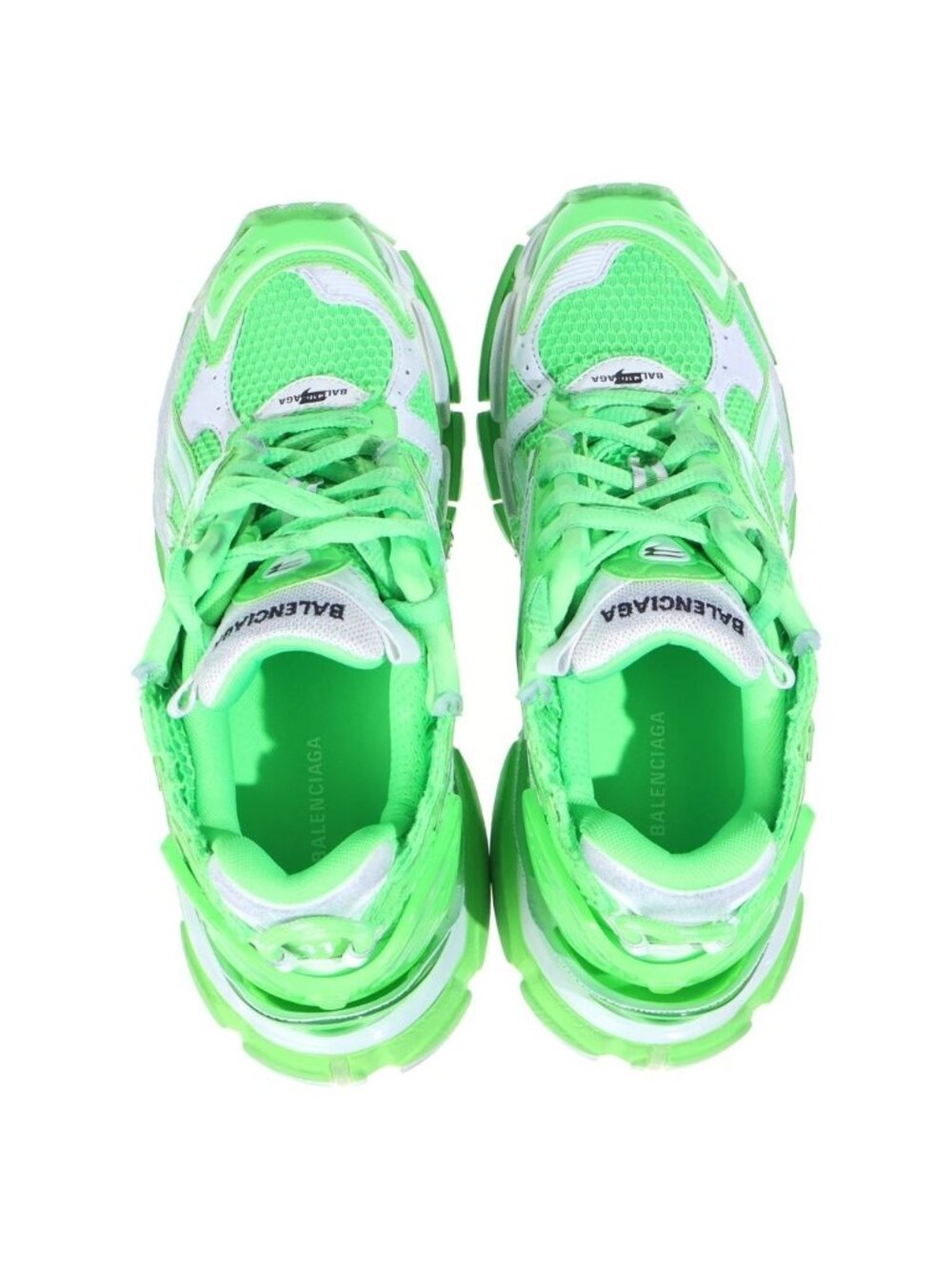 Balenciaga Runner Distressed Low Cut Sneakers Green - Picture 4 of 6